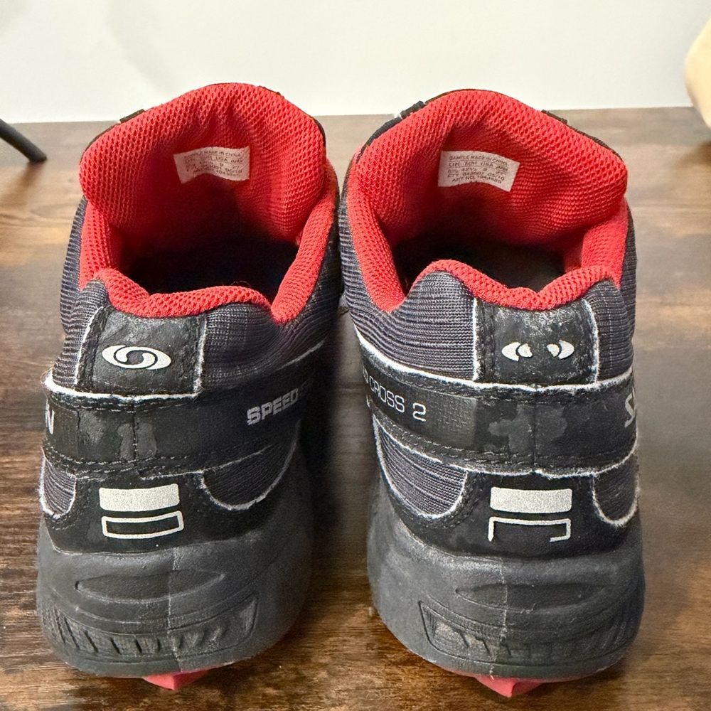 Salomon Black and Red Performance Sneakers - Picture 4 of 7